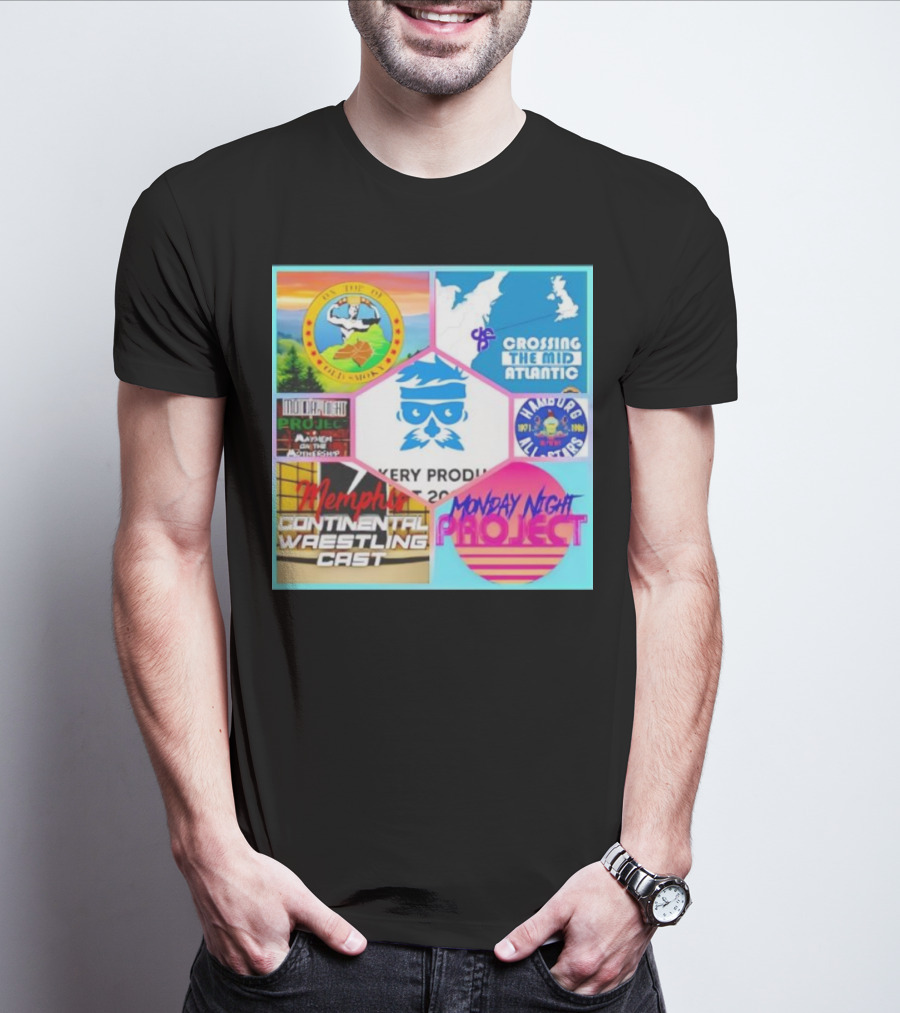 Memphis Continental Wrestling Cast Monday Night Project Crossing The Mid Atlantic T-Shirt