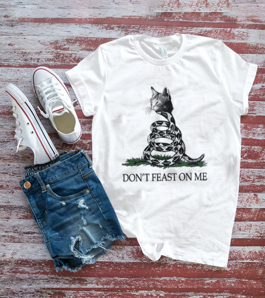 Don’t Feast On Me Gadsden Cat Snake Fusion T-Shirt