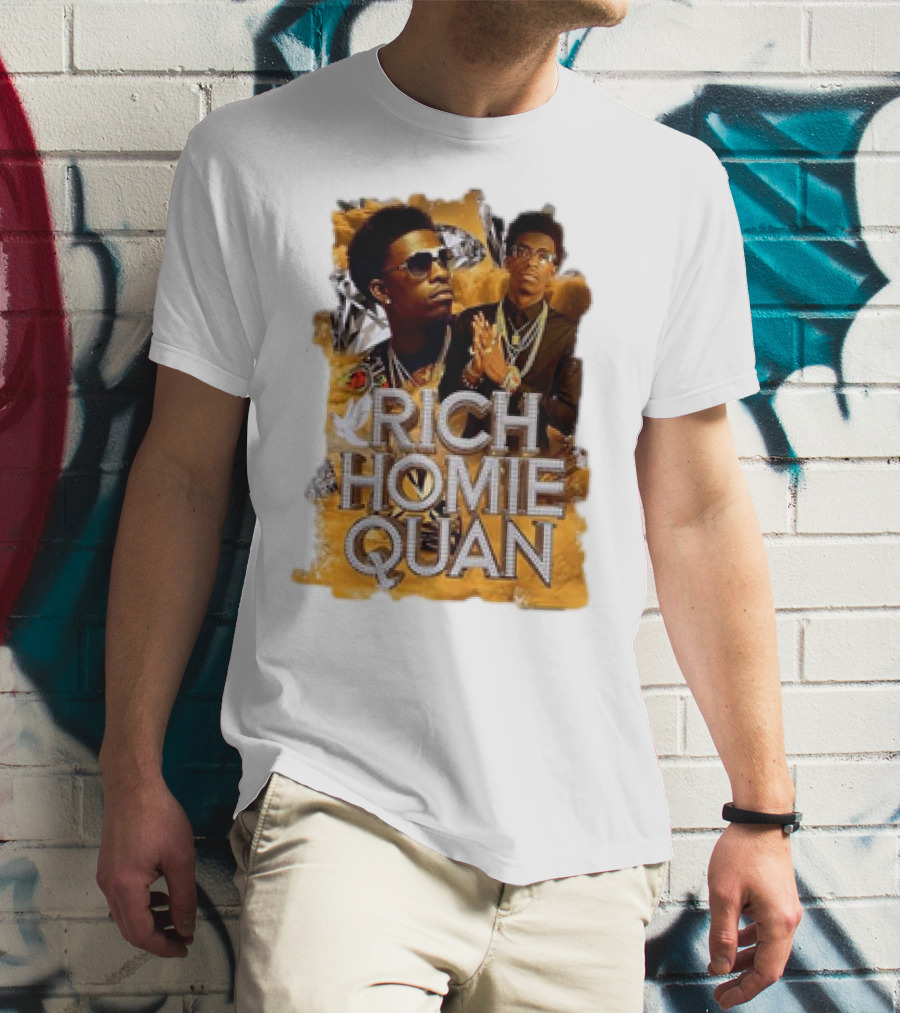 Rich Homie Quan Vintage Style Graphic Collage T-Shirt