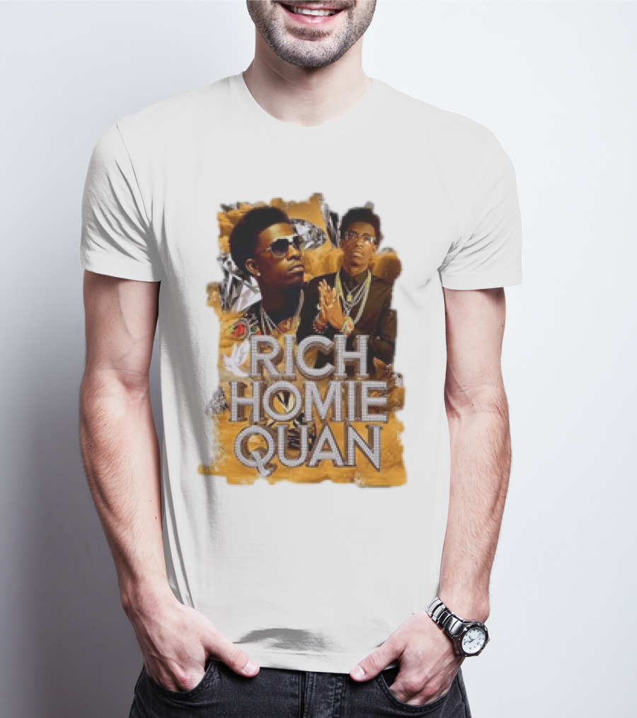 Rich Homie Quan Vintage Style Graphic Collage T-Shirt