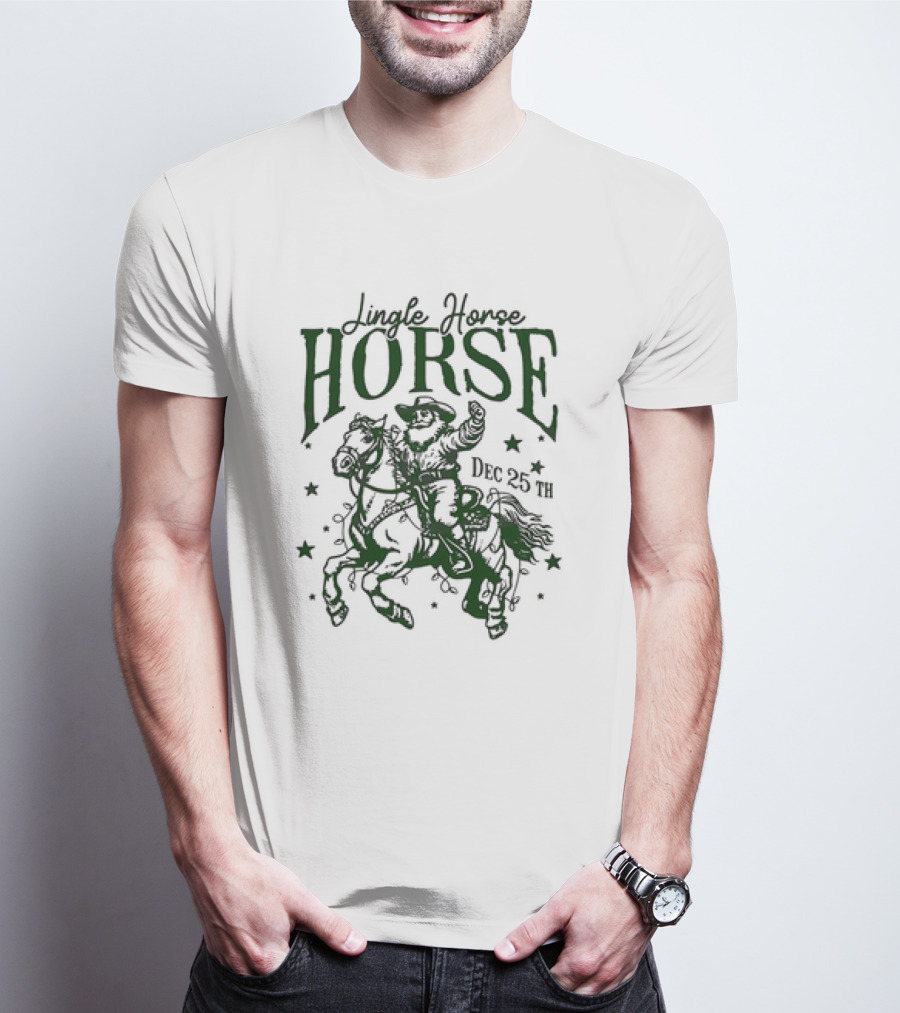 Jingle Horse Howdy Santa Rodeo Dec 25th Christmas T-Shirt