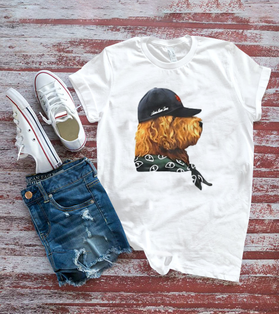 Aime Leon Dore Buddy Dog Wearing Cap And Scarf T-Shirt