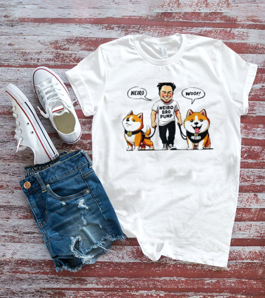Neiro Bro Pump Woof Neiro Dog Coin T-Shirt