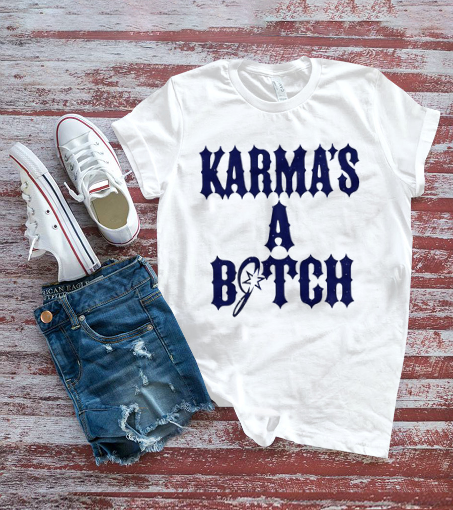 Karma's A Bitch Magic Wand Stars T-Shirt