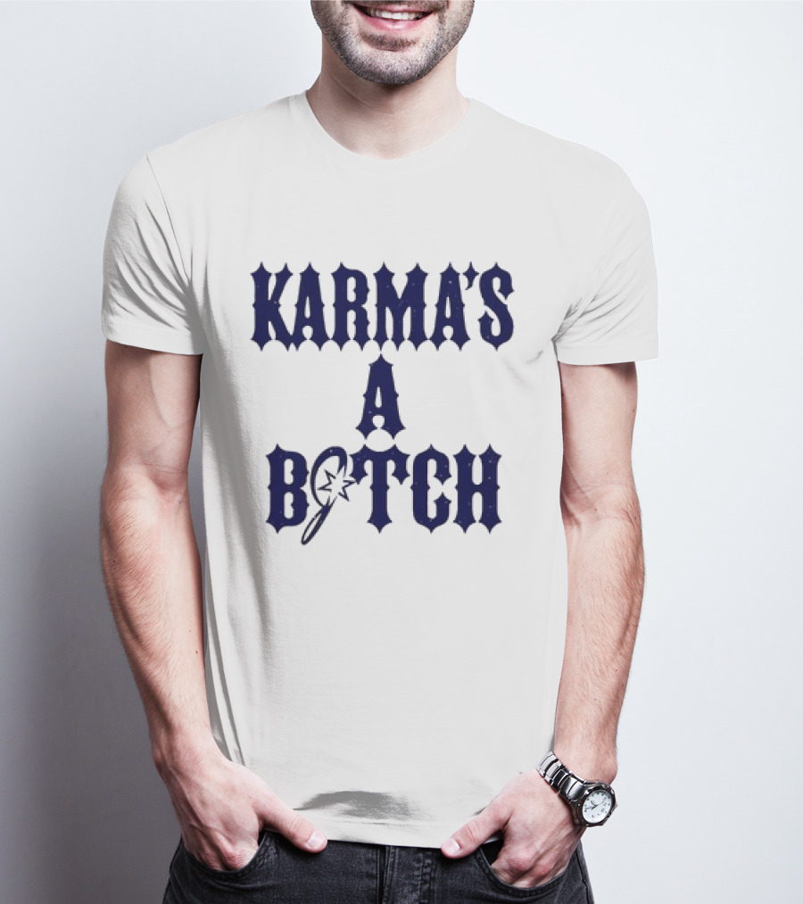 Karma's A Bitch Magic Wand Stars T-Shirt