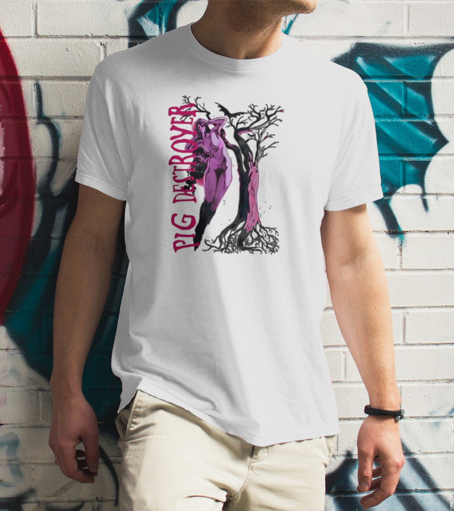 Pig Destroyer The Depths Shadowed Figure And Gnarled Tree T-Shirt