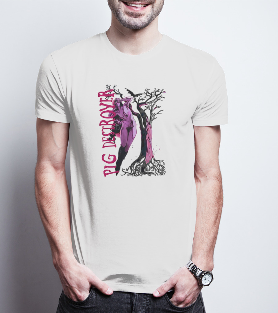 Pig Destroyer The Depths Shadowed Figure And Gnarled Tree T-Shirt