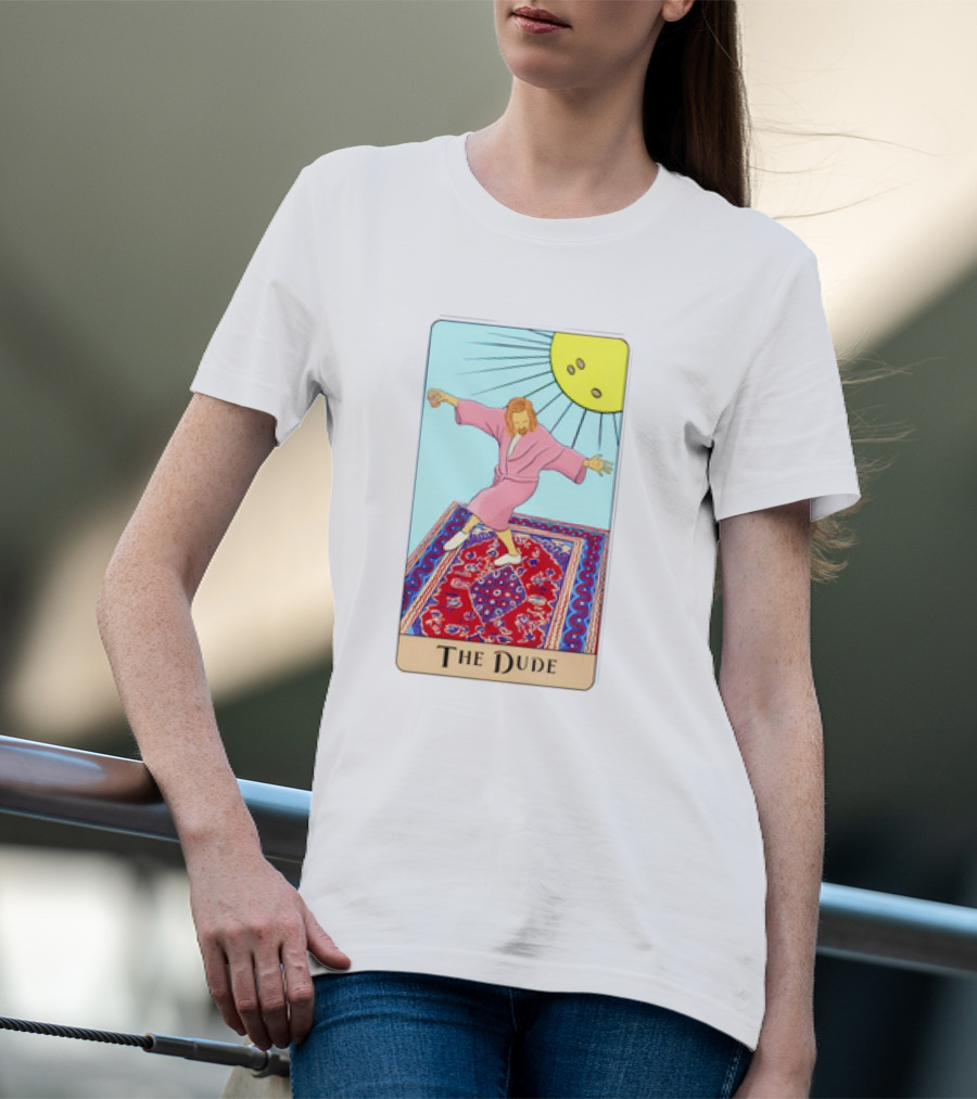 The Dude Tarot Card The Big Lebowski Bowling Rug Sun T-Shirt