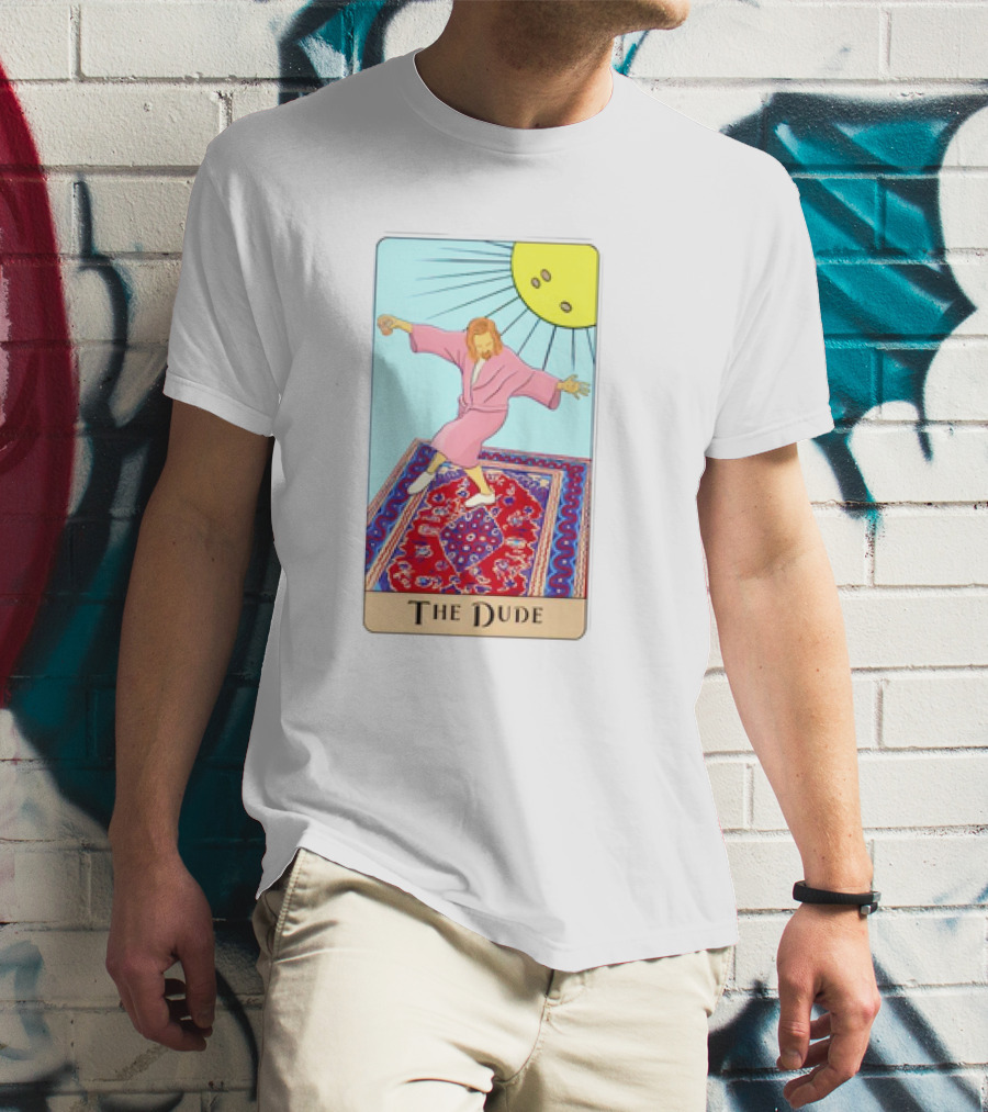 The Dude Tarot Card The Big Lebowski Bowling Rug Sun T-Shirt