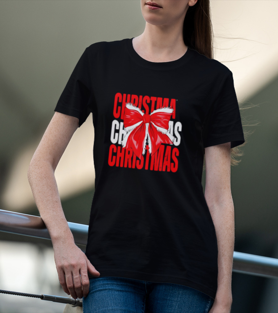 Christmas Santa Claus Bow T-Shirt