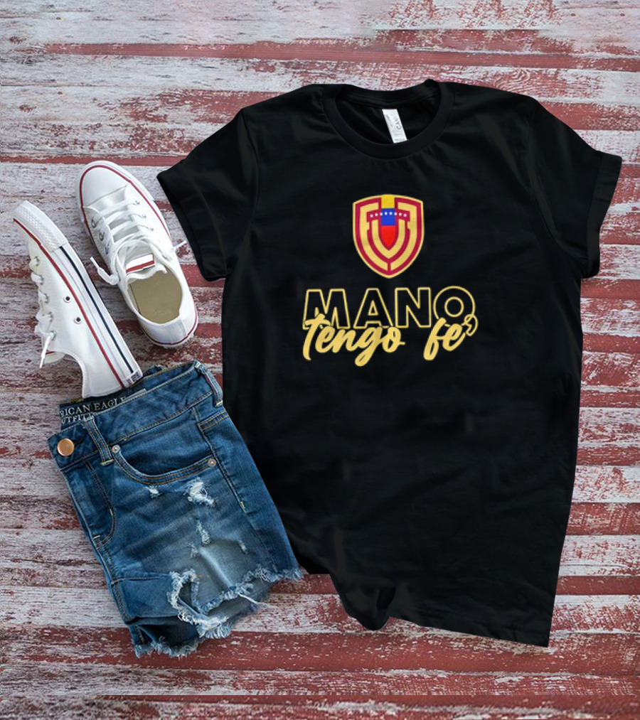 MANO TENGO FE Venezuela Football Team Logo Crest T-Shirt