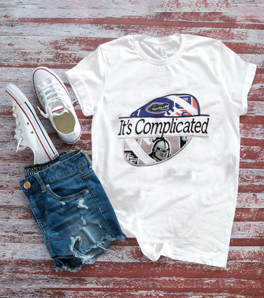 It's Complicated Florida Gators UCF Knights Logo Sports Rivalry T-Shirt