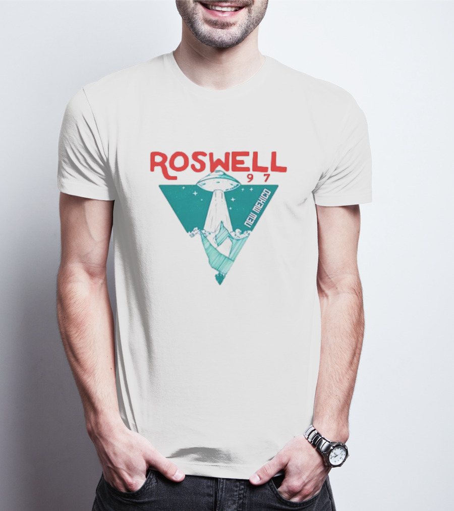 Roswell New Mexico 97 UFO Beam Flying Saucer Abduction T-Shirt