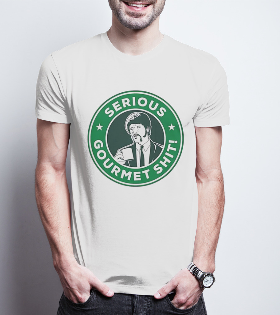 Serious Gourmet Shit Funny Logo Coffee Circle T-Shirt