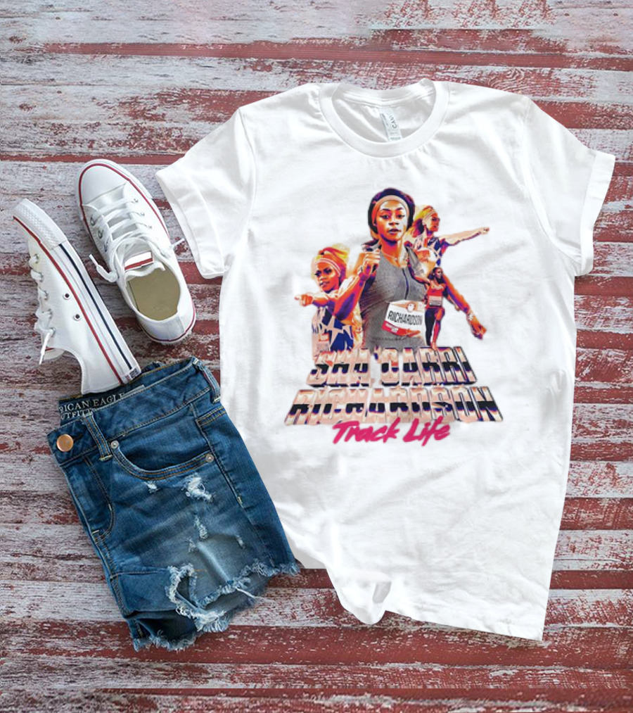 Sha'Carri Richardson Track Life Dynamic Athlete Portrayal T-Shirt
