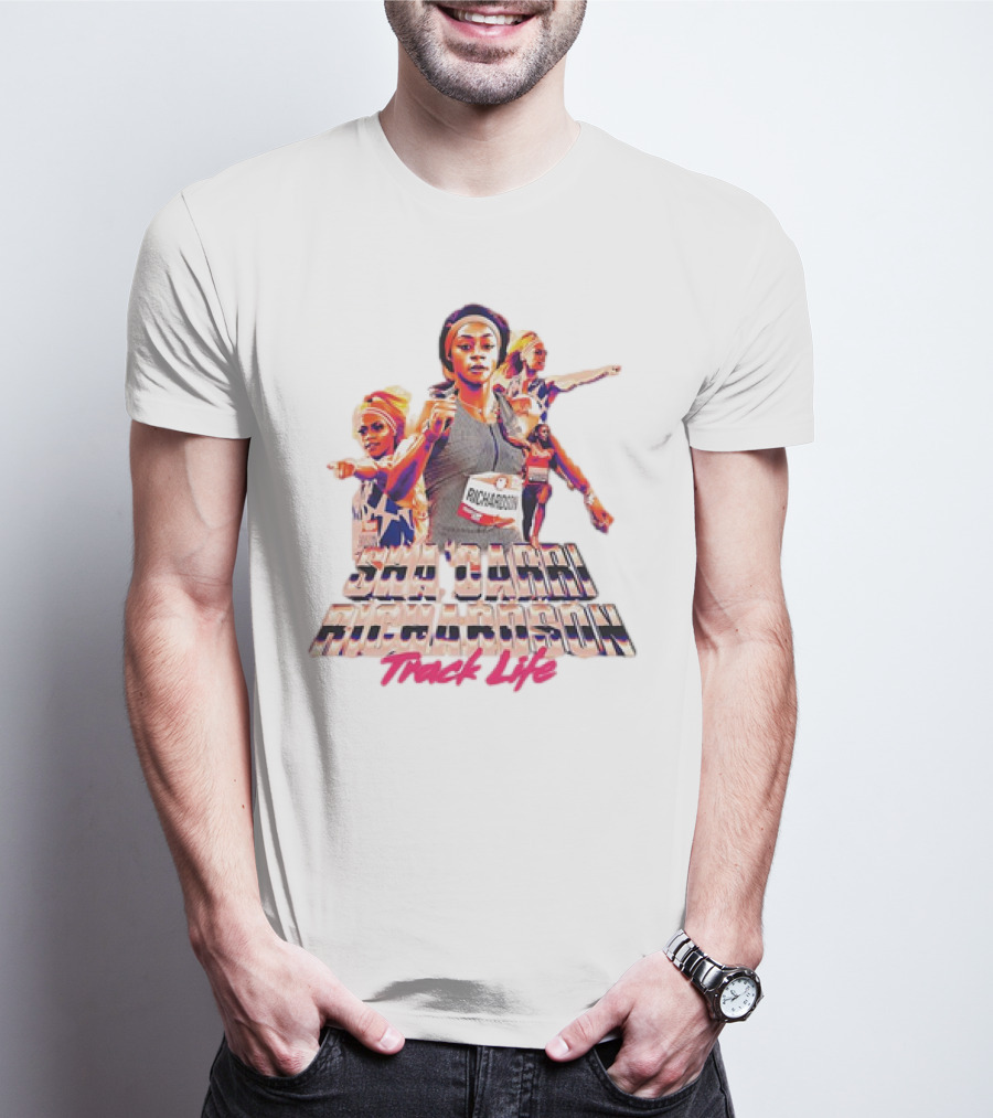 Sha'Carri Richardson Track Life Dynamic Athlete Portrayal T-Shirt