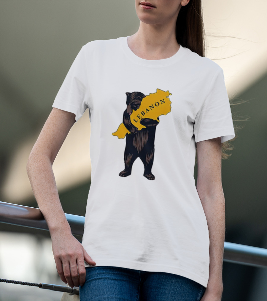 Bear Hugging Lebanon Map T-Shirt