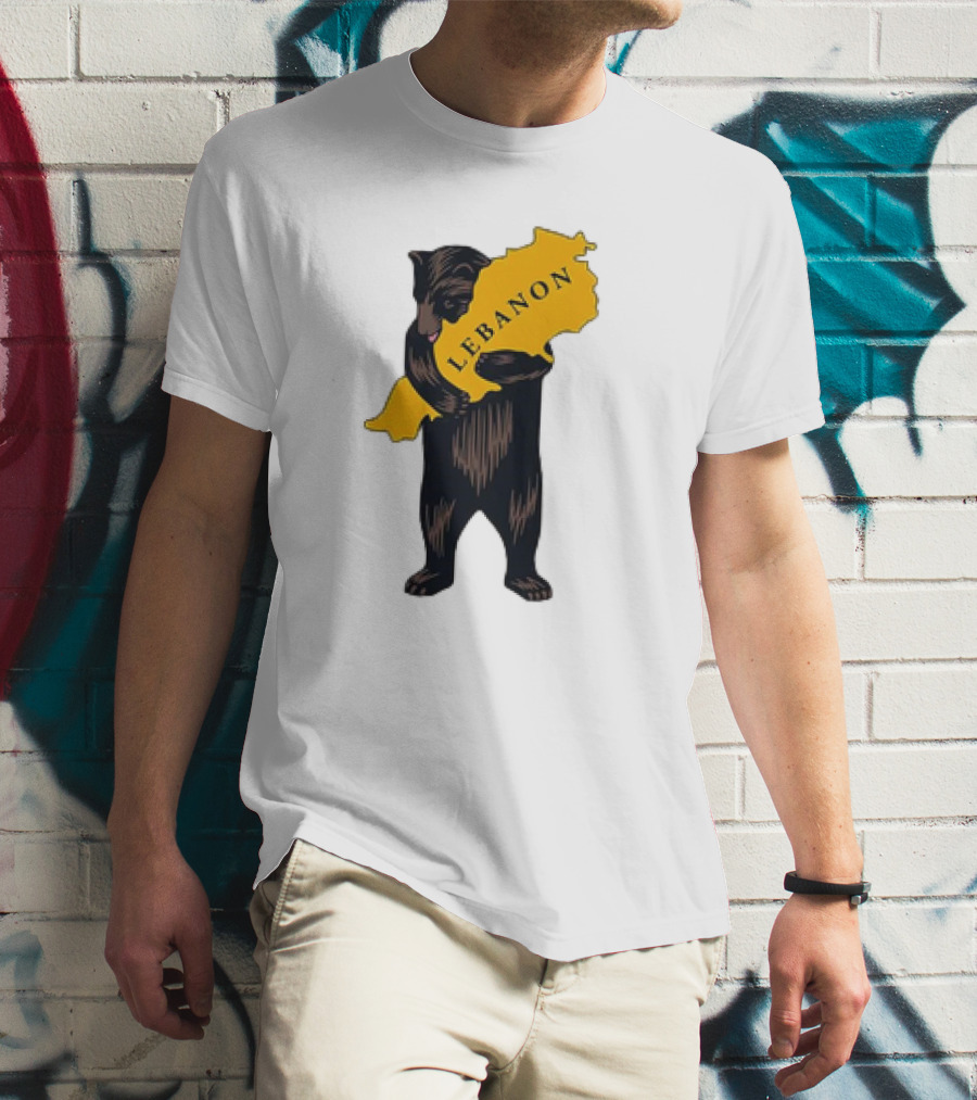 Bear Hugging Lebanon Map T-Shirt