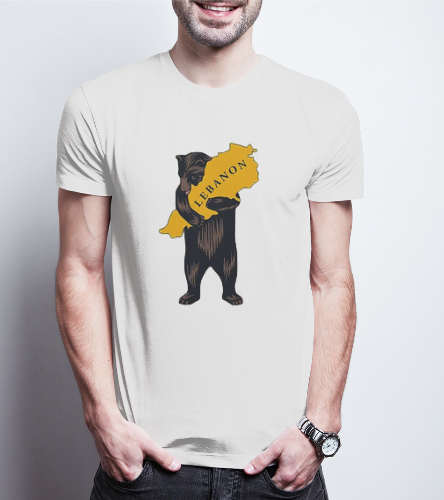 Bear Hugging Lebanon Map T-Shirt
