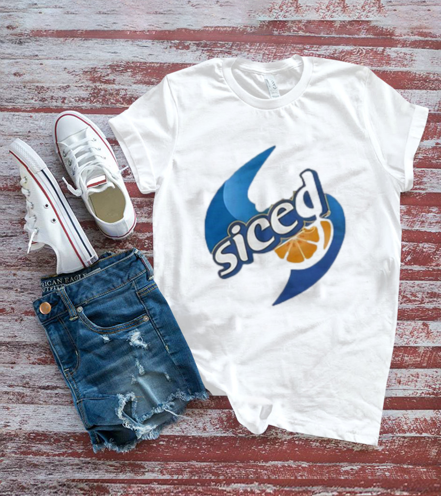 Orange Siced Hurricane Symbol Slice T-Shirt
