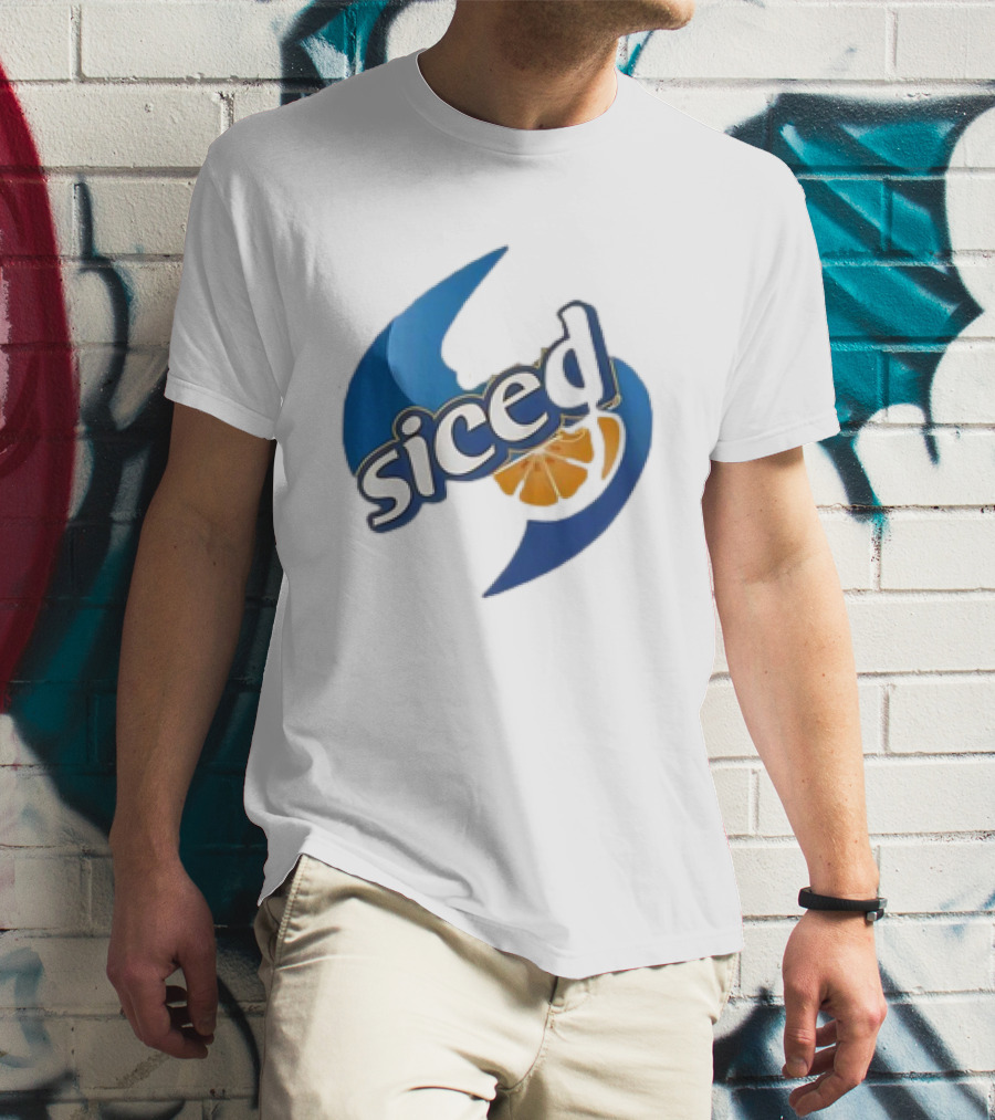 Orange Siced Hurricane Symbol Slice T-Shirt