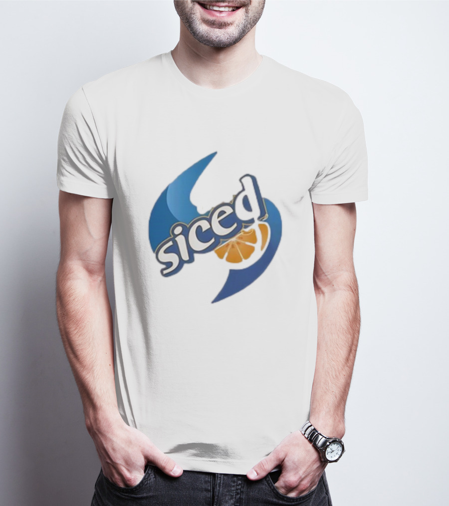 Orange Siced Hurricane Symbol Slice T-Shirt