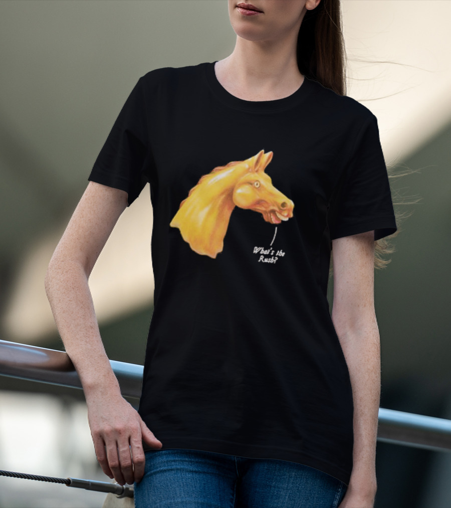 We Live In Time Carousel Horse What's The Rush T-Shirt