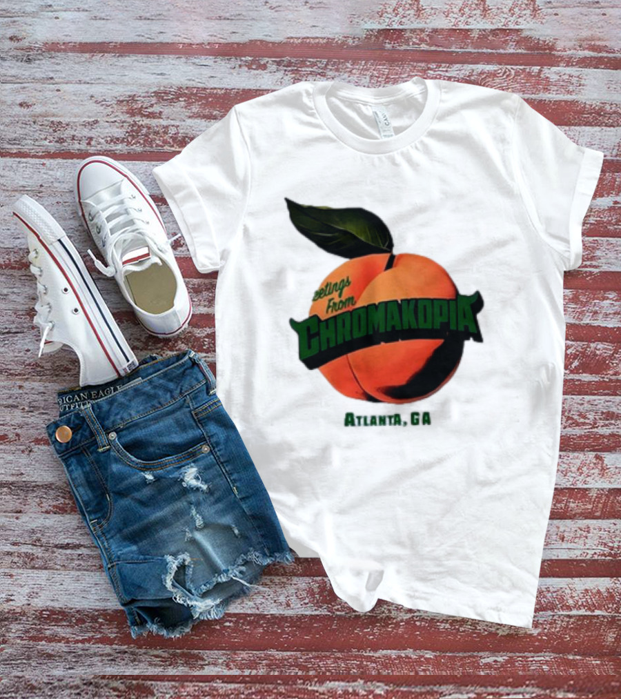 Greetings From Chromakopia Atlanta GA Peach T-Shirt