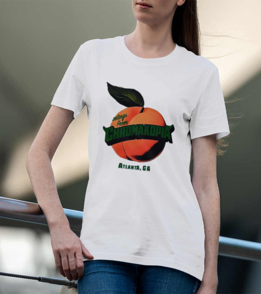 Greetings From Chromakopia Atlanta GA Peach T-Shirt