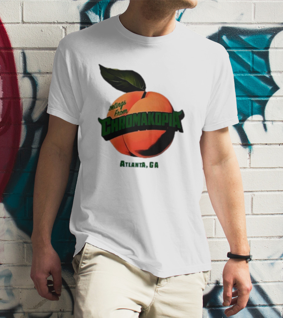 Greetings From Chromakopia Atlanta GA Peach T-Shirt