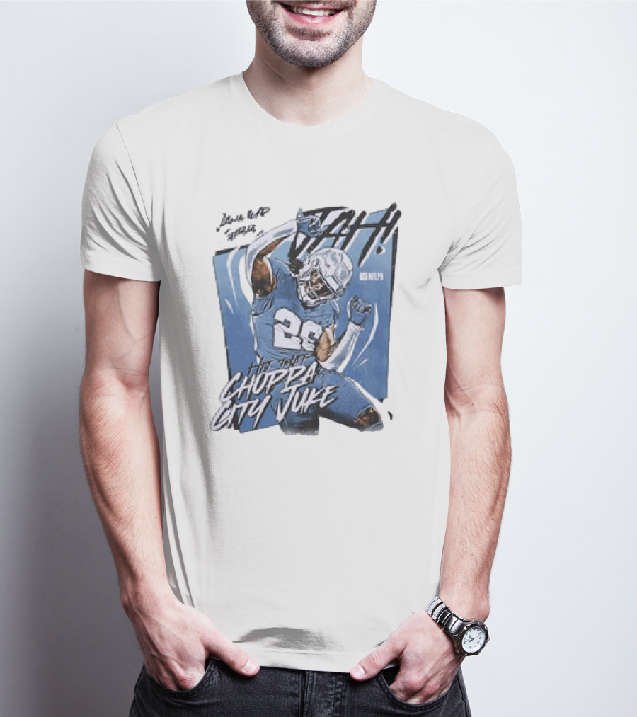 Jahmyr Gibbs Detroit Lions Choppa City Juke NFLPA 26 Football T-Shirt