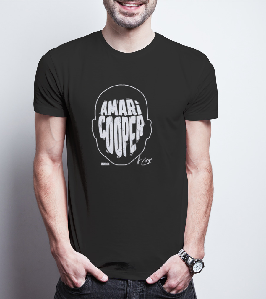 Amari Cooper Bold Head Graphic NFL T-Shirt