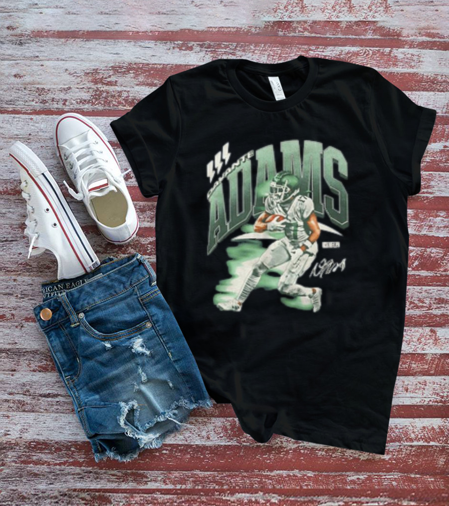 Davante Adams New York Jets Retro Football Player Action T-Shirt