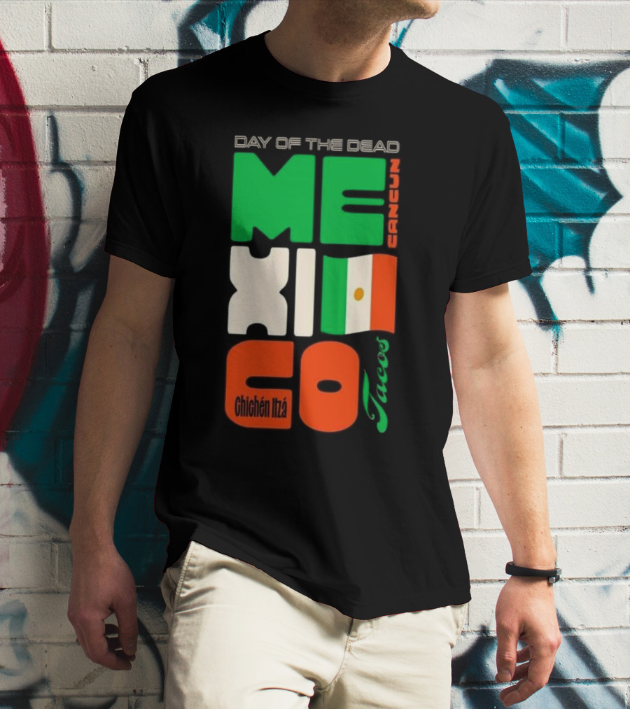 Day Of The Dead Mexico Cancun Tacos Chichén Itzá T-Shirt
