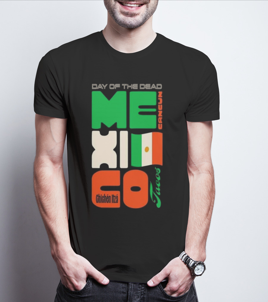 Day Of The Dead Mexico Cancun Tacos Chichén Itzá T-Shirt