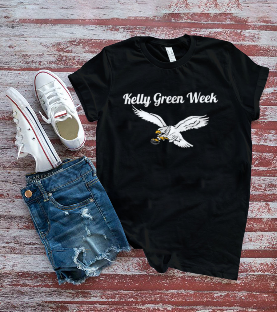 Philadelphia Eagles Kelly Green Week White Eagle T-Shirt