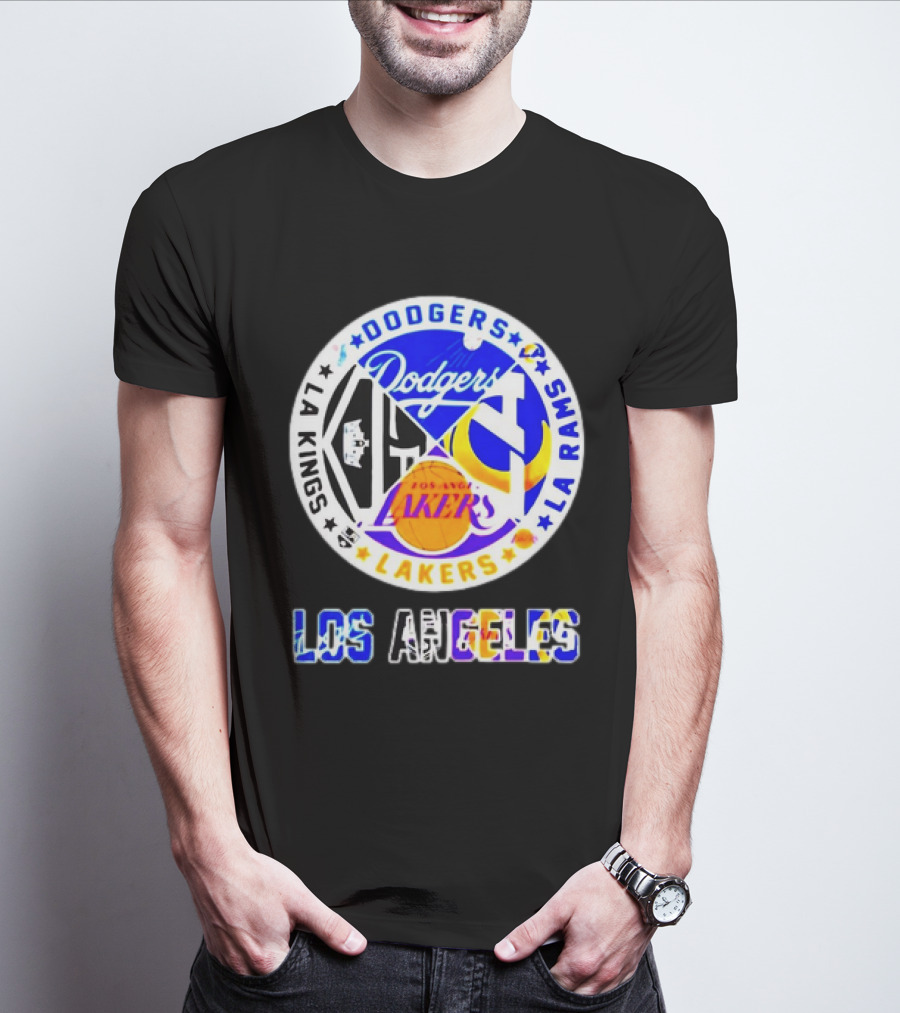 Dodgers Rams Lakers Kings Los Angeles City Sports T-Shirt