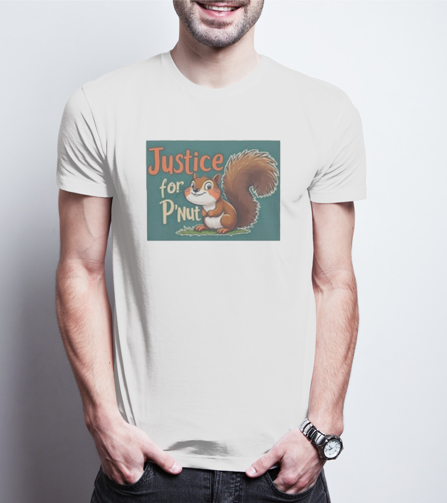 Justice For P'Nut Cartoon Squirrel Advocacy T-Shirt