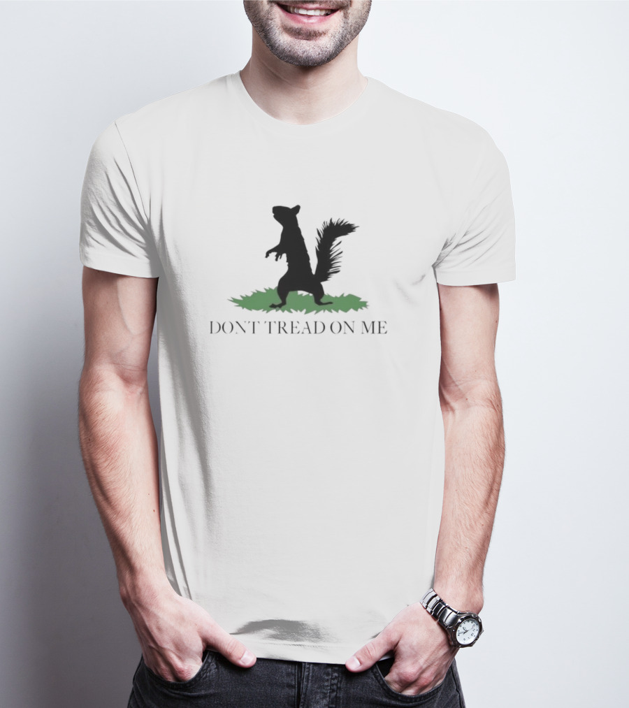 Peanut The Squirrel Don't Tread On Me Silhouette On Grass T-Shirt