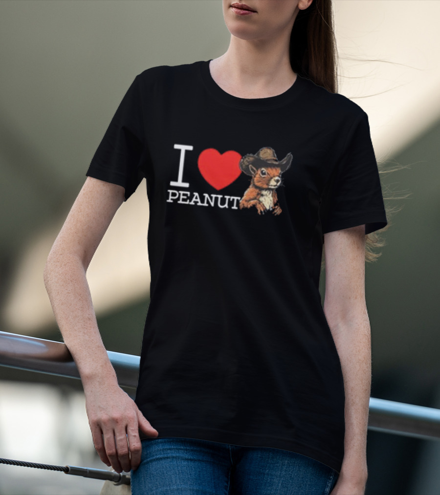 I Love Peanut Cowboy Chipmunk T-Shirt