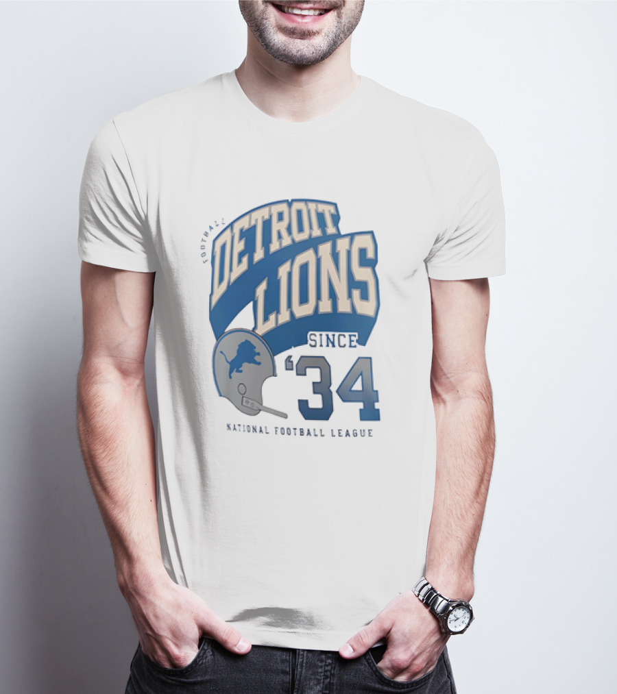 Detroit Lions Football NFL National Football League Since 34 T-Shirt