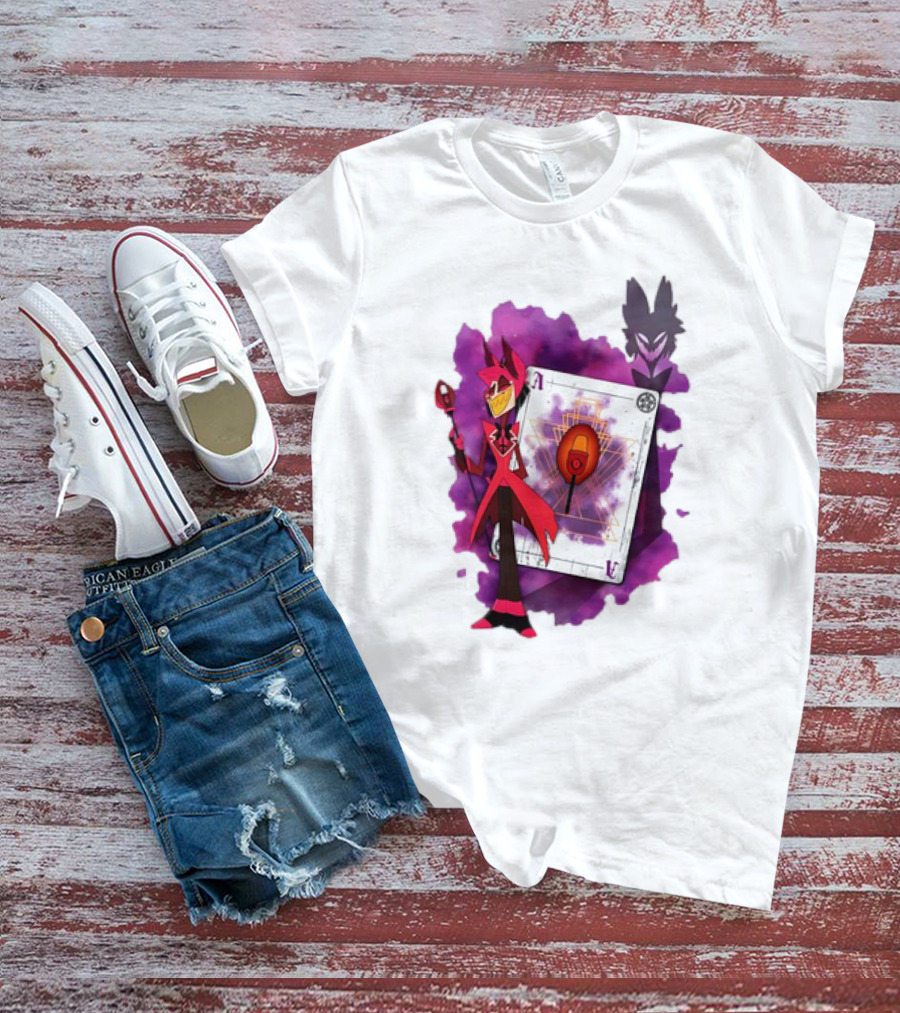Lilac Ace In The Hole Hazbin Alastor T-Shirt