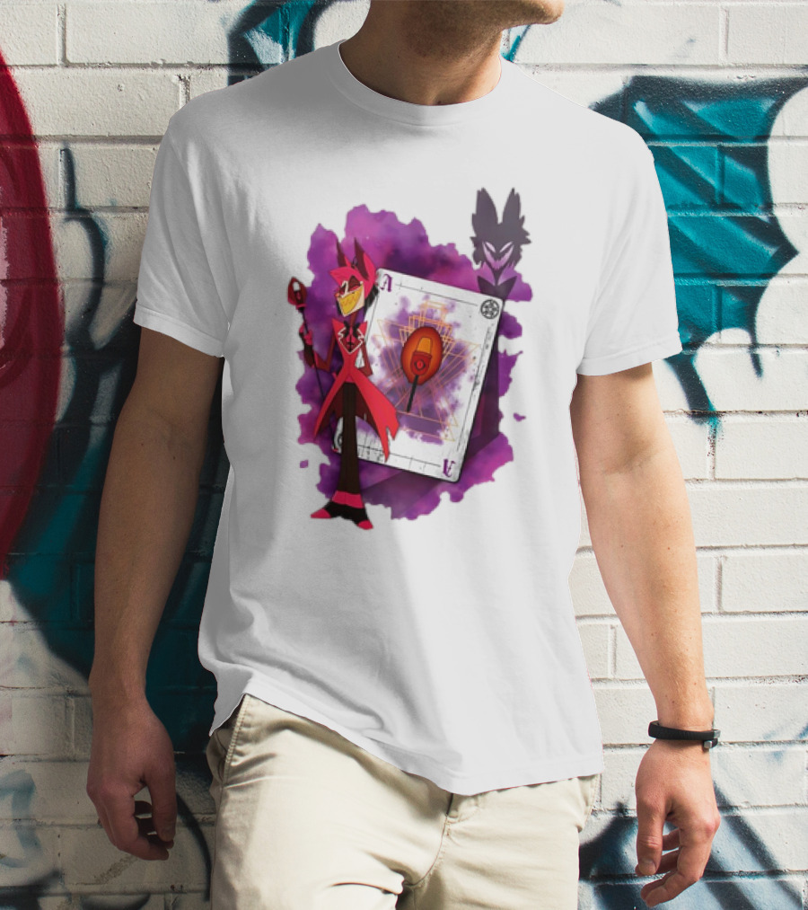 Lilac Ace In The Hole Hazbin Alastor T-Shirt