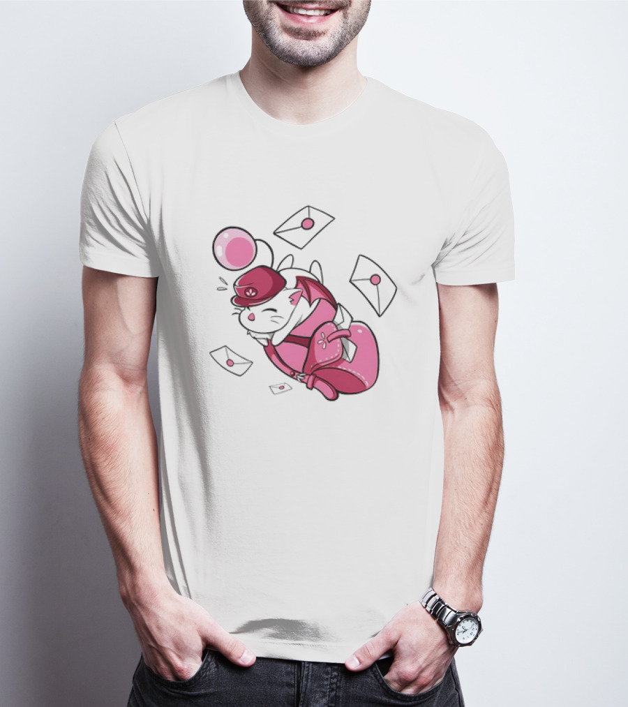 Moogle Mail Delivery With Letters Soaring In Flight T-Shirt