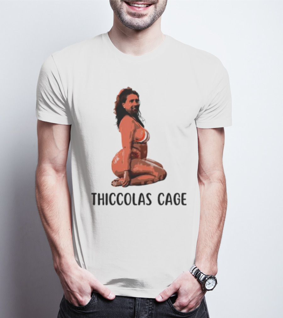 Thiccolas Cage Meme Nicolas Cage Image T-Shirt