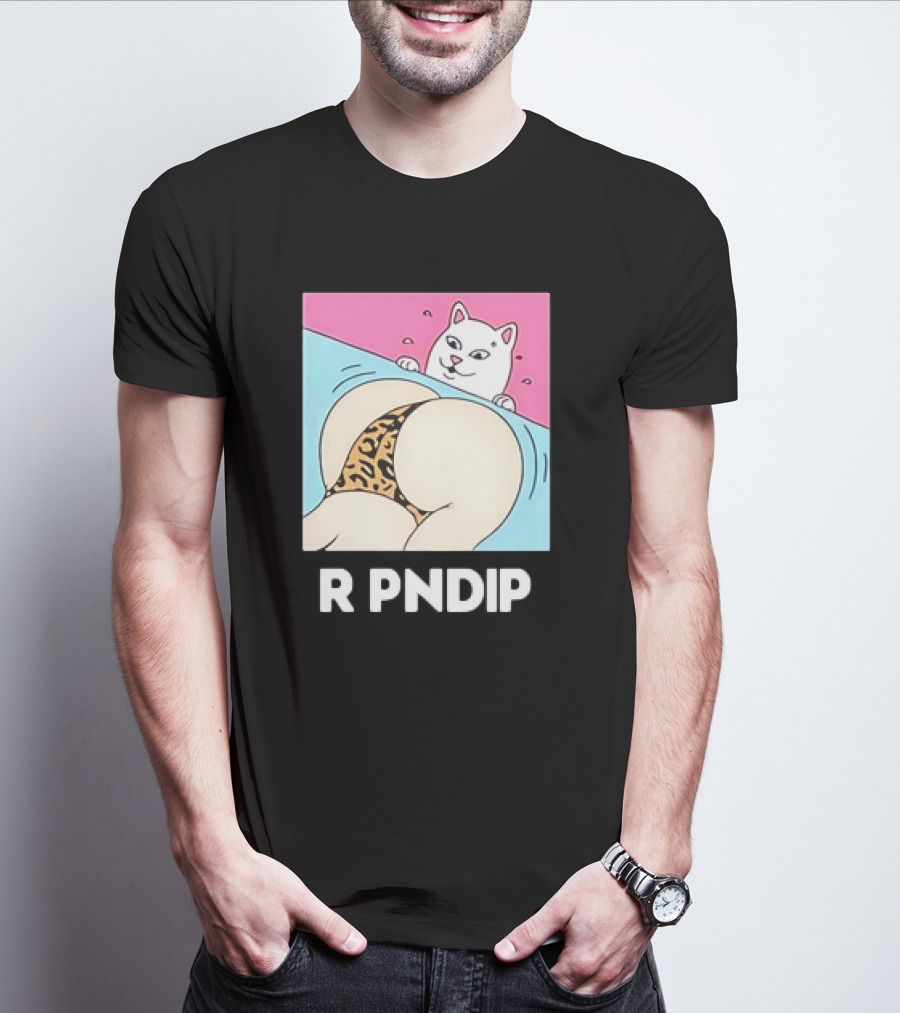 RIPNDIP Peaches And Nerm Silly Cat Leopard Print T-Shirt