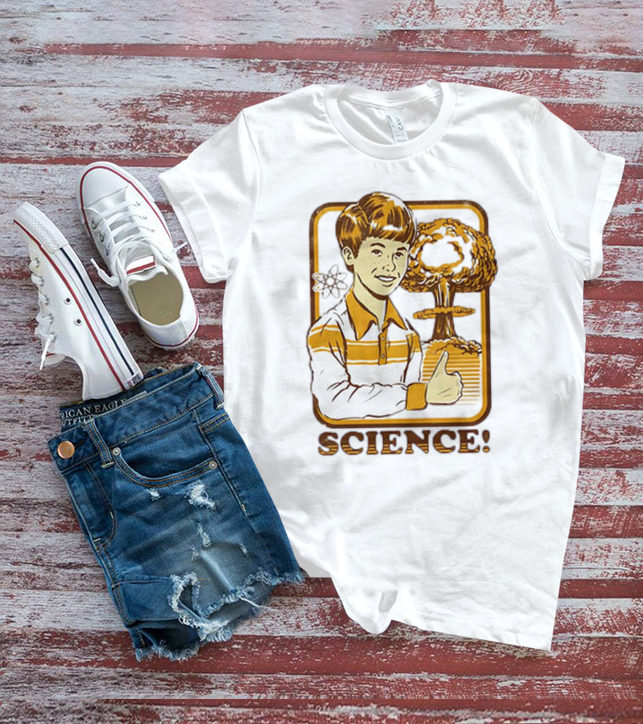 Atomic Bomb Science Boy With Mushroom Cloud T-Shirt