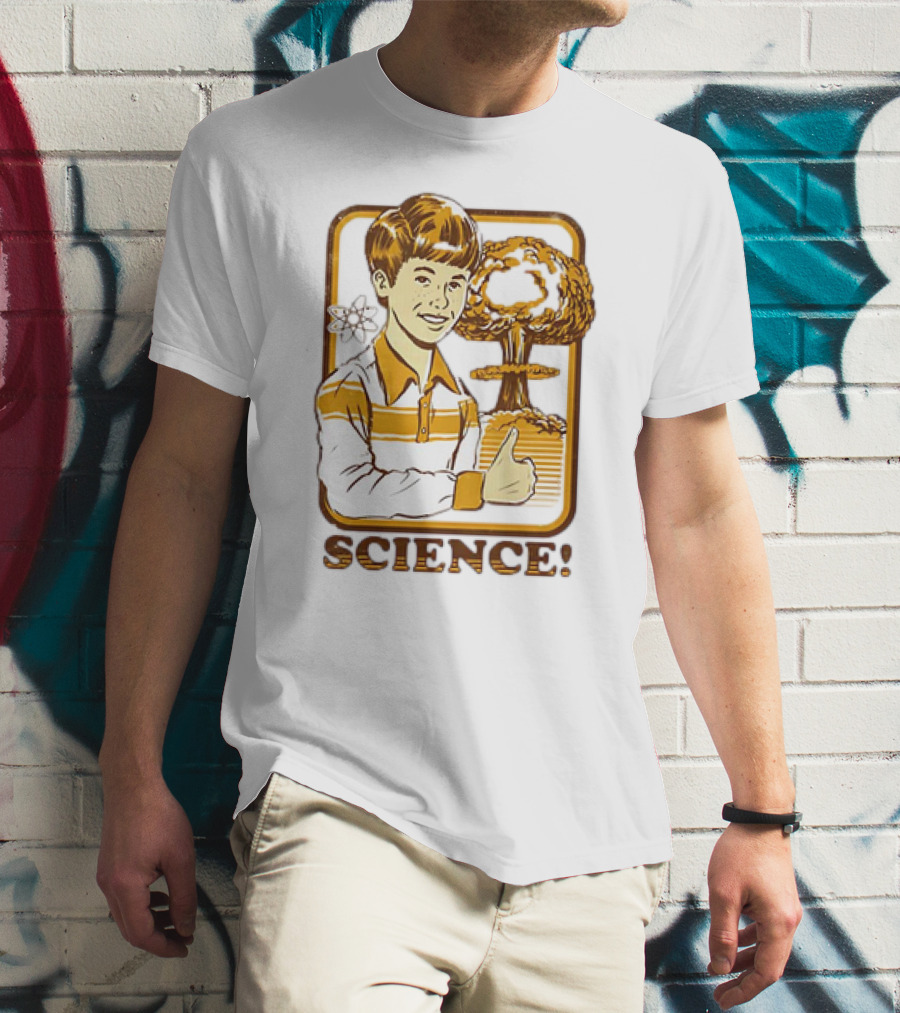 Atomic Bomb Science Boy With Mushroom Cloud T-Shirt
