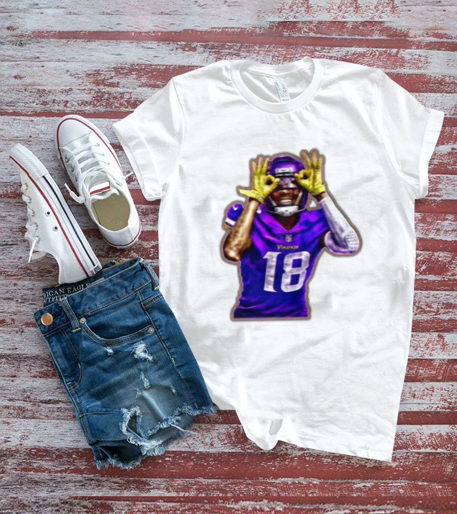 Football Minnesota Vikings Justin Jefferson Trippy Now U See Me T-Shirt
