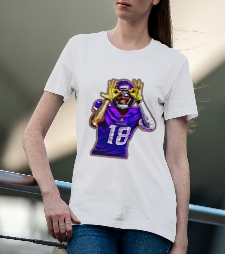 Football Minnesota Vikings Justin Jefferson Trippy Now U See Me T-Shirt